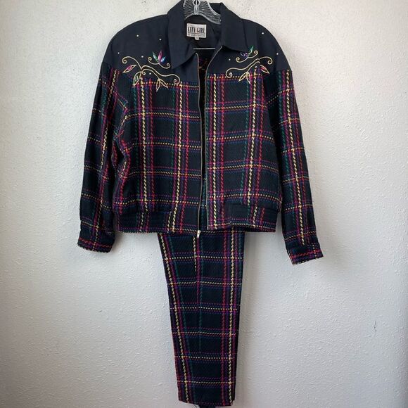 Vintage City Girl by Nancy Bolen Matching Jacket and Stirrup Pants Size 10 EUC - Picture 2 of 11